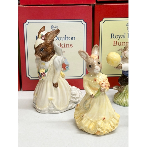 879 - 12 Royal Doulton Bunnykins. Lawyer Bunnykins, Judge Bunnykins, Policeman Bunnykins, Special Edition ... 