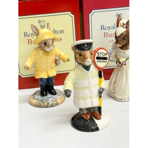 879 - 12 Royal Doulton Bunnykins. Lawyer Bunnykins, Judge Bunnykins, Policeman Bunnykins, Special Edition ... 