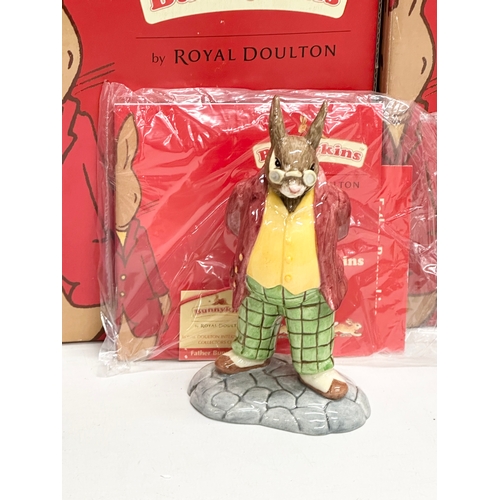 881 - 7 Royal Doulton Bunnykins. Limited Edition Mother and Baby Bunnykins, father, Mother, Professions Co... 