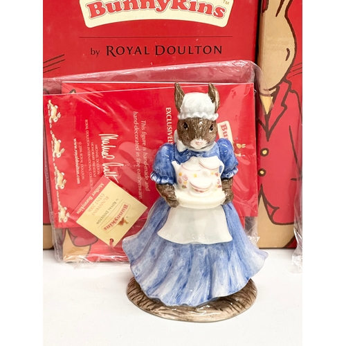 881 - 7 Royal Doulton Bunnykins. Limited Edition Mother and Baby Bunnykins, father, Mother, Professions Co... 