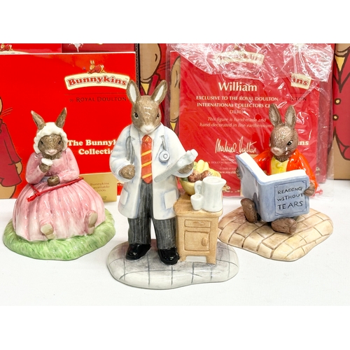 881 - 7 Royal Doulton Bunnykins. Limited Edition Mother and Baby Bunnykins, father, Mother, Professions Co... 