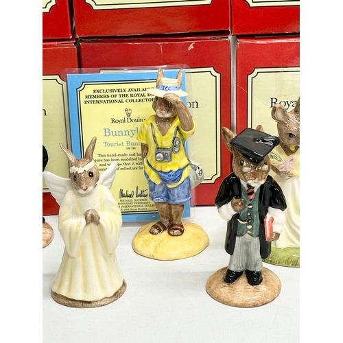 883 - 12 Royal Doulton Bunnykins. Ice Cream Bunnykins, Tourist Bunnykins, Limited Edition Bunnykins etc