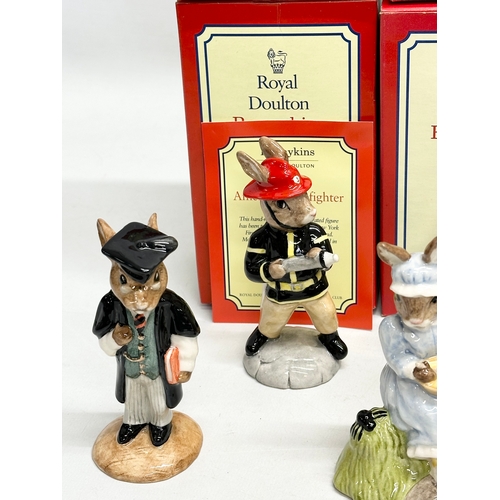 884 - 12 Royal Doulton Bunnykins. Ringmaster Bunnykins, Statue of Liberty Bunnykins, Juggler Bunnykins, Ca... 