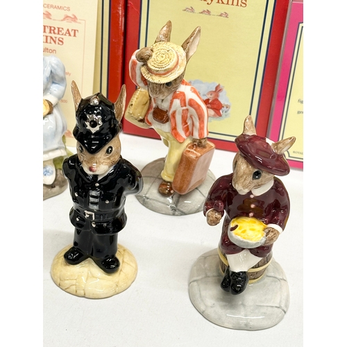 886 - 12 Royal Doulton Bunnykins. Trick or Treat Bunnykins, Special Edition Digger Bunnykins, Uncle Sam Bu... 