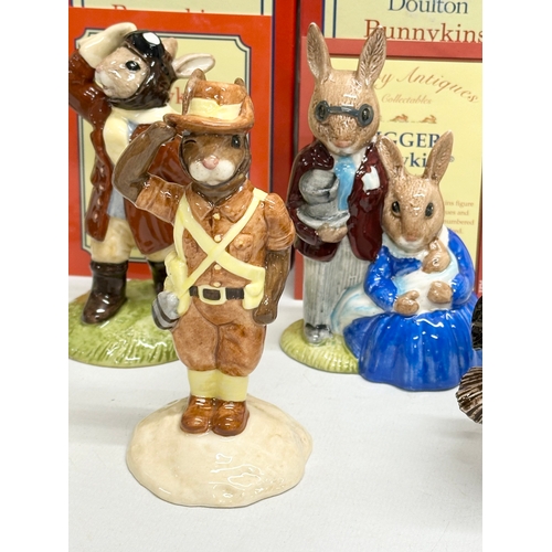 886 - 12 Royal Doulton Bunnykins. Trick or Treat Bunnykins, Special Edition Digger Bunnykins, Uncle Sam Bu... 