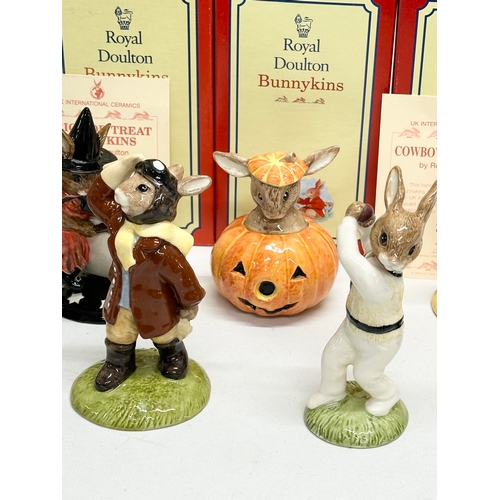 887 - 12 Royal Doulton Bunnykins. Special Edition Cowboy Bunnykins, Trick or Treat Bunnykins, Halloween Bu... 