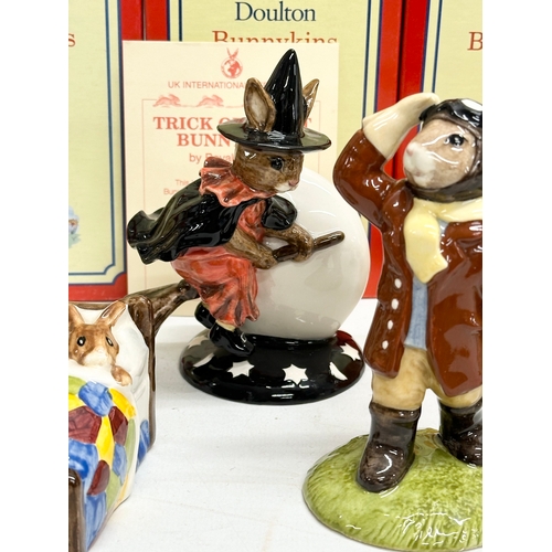 887 - 12 Royal Doulton Bunnykins. Special Edition Cowboy Bunnykins, Trick or Treat Bunnykins, Halloween Bu... 