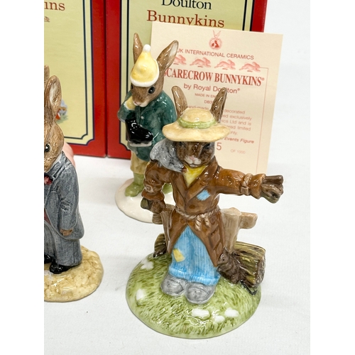 888 - 12 Royal Doulton Bunnykins. Limited Edition Scarecrow Bunnykins, Sands of Time Bunnykins, Autumn Day... 