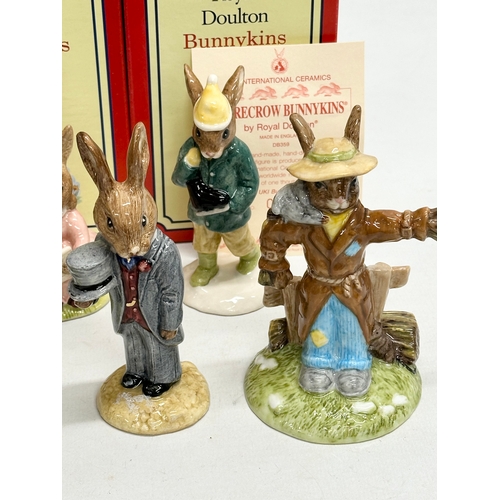 888 - 12 Royal Doulton Bunnykins. Limited Edition Scarecrow Bunnykins, Sands of Time Bunnykins, Autumn Day... 