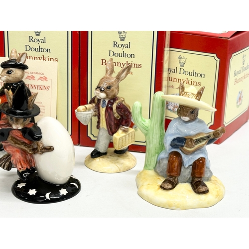 889 - 12 Royal Doulton Bunnykins. Limited Edition Mexican Bunnykins, Limited Edition Town Crier Bunnykins,... 