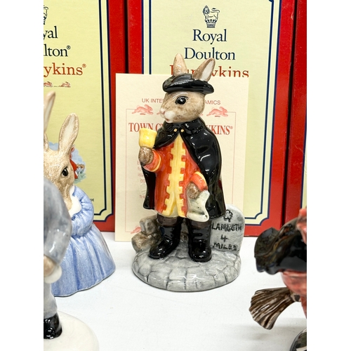 889 - 12 Royal Doulton Bunnykins. Limited Edition Mexican Bunnykins, Limited Edition Town Crier Bunnykins,... 