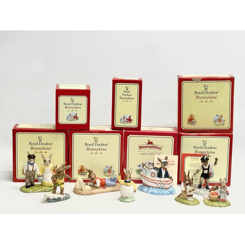 892 - 7 Royal Doulton Bunnykins. Limited Edition Tennis and Strawberries, Limited Edition Ship Ahoy, Easte... 