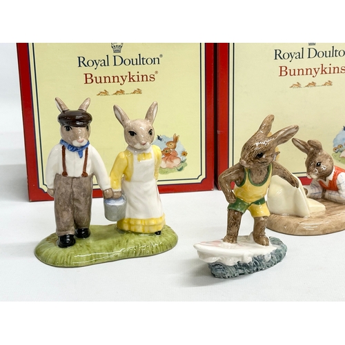 892 - 7 Royal Doulton Bunnykins. Limited Edition Tennis and Strawberries, Limited Edition Ship Ahoy, Easte... 