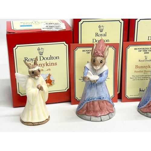 894 - 6 Royal Doulton Bunnykins. Wizard Bunnykins, Mystic Bunnykins, Sundial Bunnykins x3, Angel Bunnykins... 