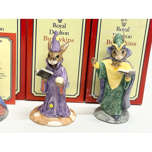 894 - 6 Royal Doulton Bunnykins. Wizard Bunnykins, Mystic Bunnykins, Sundial Bunnykins x3, Angel Bunnykins... 