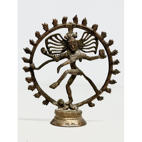 109 - A 19th Century bronze Shiva Nataraja statue. 19x21cm