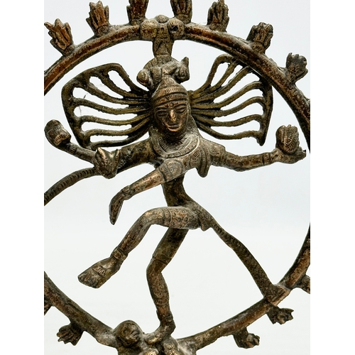 109 - A 19th Century bronze Shiva Nataraja statue. 19x21cm