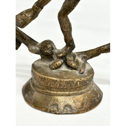 109 - A 19th Century bronze Shiva Nataraja statue. 19x21cm