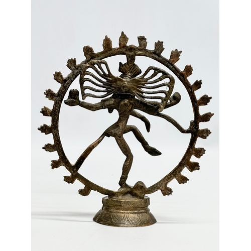 109 - A 19th Century bronze Shiva Nataraja statue. 19x21cm