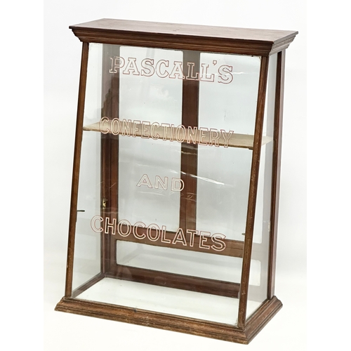 41 - Pascall’s Confectionery and Chocolates. An Early 20th Century shops display cabinet. O.C. Hawkes LTD... 