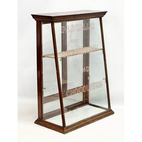 41 - Pascall’s Confectionery and Chocolates. An Early 20th Century shops display cabinet. O.C. Hawkes LTD... 