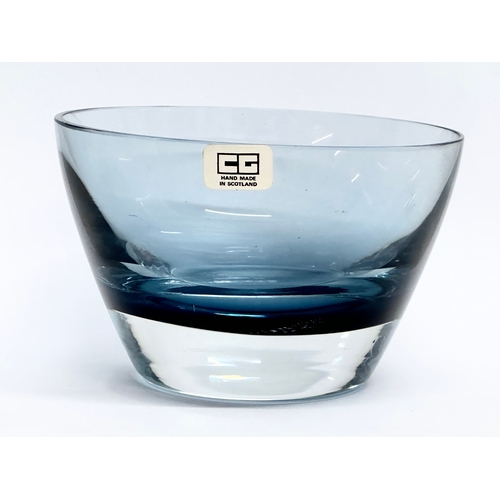 529 - A 1970’s Scottish Mid Century glass finger bowl. By Caithness. 12x7.5cm.