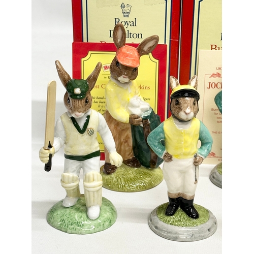 897 - 14 Royal Doulton Bunnykins. Sports related. Limited Edition Test Century Bunnykins. Caddie Bunnykins... 