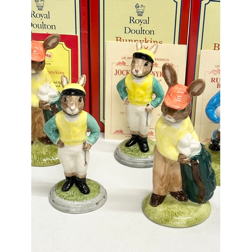 897 - 14 Royal Doulton Bunnykins. Sports related. Limited Edition Test Century Bunnykins. Caddie Bunnykins... 