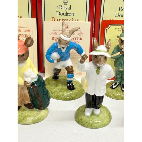 897 - 14 Royal Doulton Bunnykins. Sports related. Limited Edition Test Century Bunnykins. Caddie Bunnykins... 