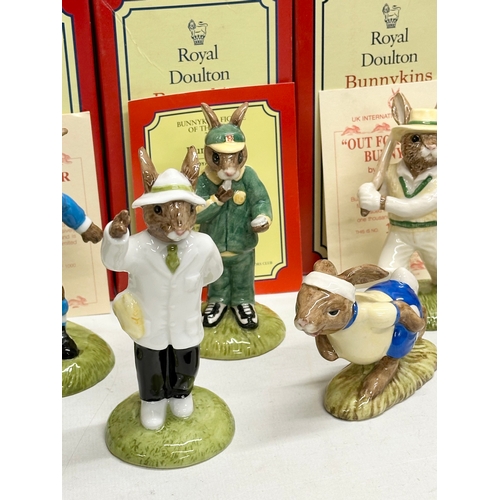 897 - 14 Royal Doulton Bunnykins. Sports related. Limited Edition Test Century Bunnykins. Caddie Bunnykins... 