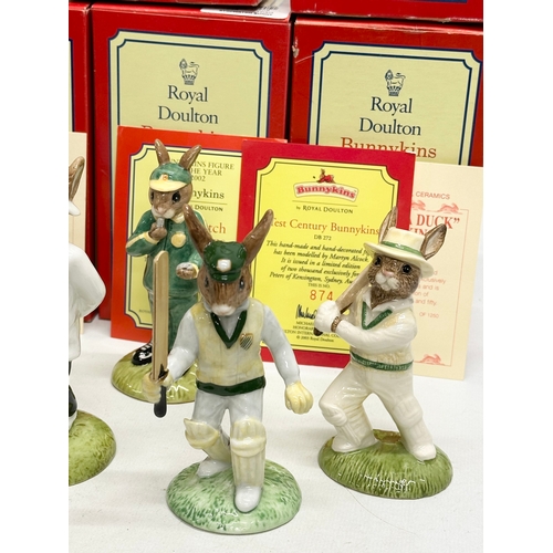 898 - 15 Royal Doulton Bunnykins. Sports related. Limited Edition Ice Hockey Bunnykins x2. Limited Edition... 