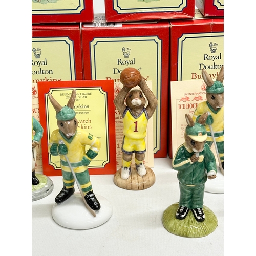 898 - 15 Royal Doulton Bunnykins. Sports related. Limited Edition Ice Hockey Bunnykins x2. Limited Edition... 