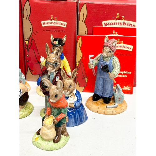 904 - 23 Royal Doulton Bunnykins. A Ride Through The Park. Aussie Surfer Bunnykins x2. Plumber Bunnykins x... 