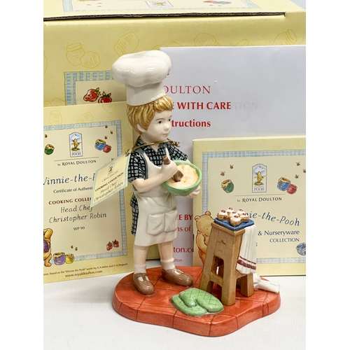 905 - Royal Doulton Winnie The Pooh. The Cooking Collection Head Chef Christopher Robin. Winnie The Pooh a... 