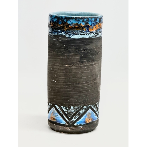 98 - Tilgman Keramik. A Swedish Mid Century glazed studio pottery vase. Made in Ireland. 21cm.