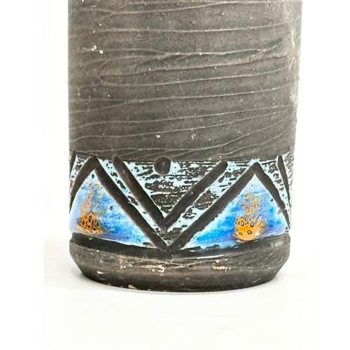 98 - Tilgman Keramik. A Swedish Mid Century glazed studio pottery vase. Made in Ireland. 21cm.