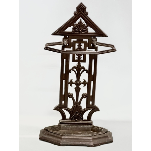 130 - A 19th Century Victorian cast iron umbrella stand/stickstand. 40x24x74cm