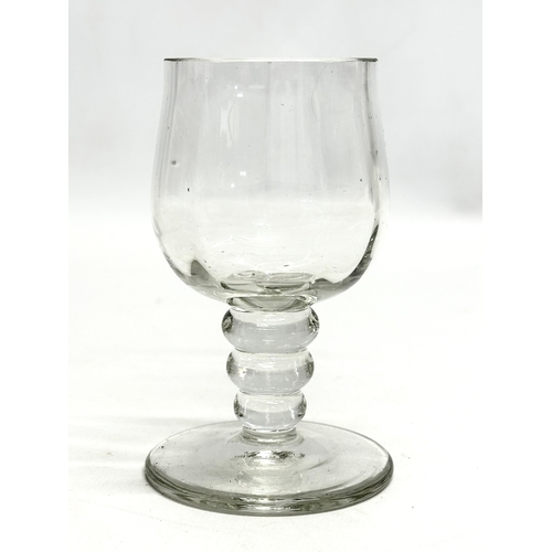 123 - A collection of Late 19th and Early 20th Century drinking glasses. 5 Early 20th Century rummers 11cm... 