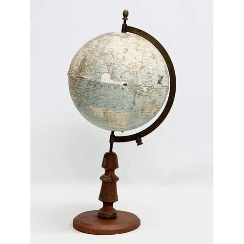 176 - An Early 20th Century Terrestrial Globe. Made in France. 54cm