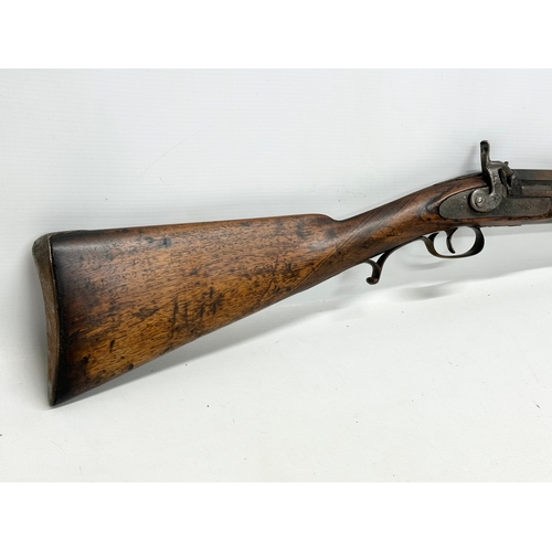 246 - Robert Hughes, London. A 19th Century 12 Bore Single Barrel Shotgun. Percussion. Circa 1865. 126cm