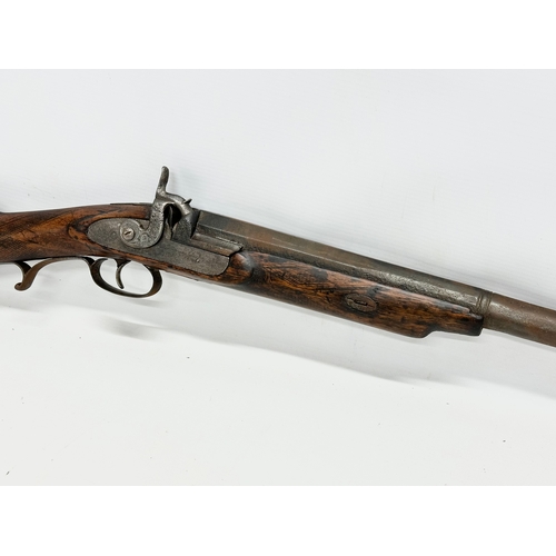 246 - Robert Hughes, London. A 19th Century 12 Bore Single Barrel Shotgun. Percussion. Circa 1865. 126cm