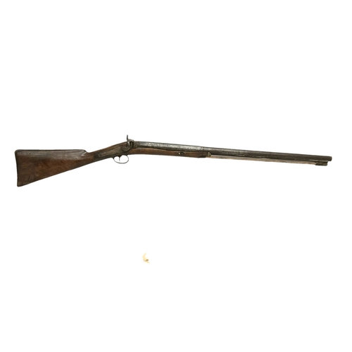 247 - A 19th Century Single Barrel Shotgun Percussion. 115cm