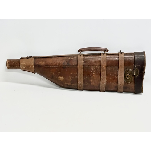 248 - An Early 20th Century mutton leather gun case. 75cm