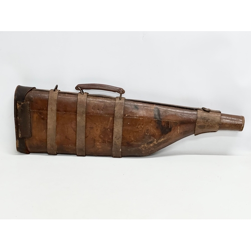 248 - An Early 20th Century mutton leather gun case. 75cm