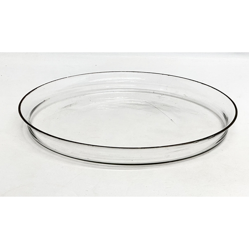 358 - A large Early 19th Century Irish George III glass platter. 31x3cm.