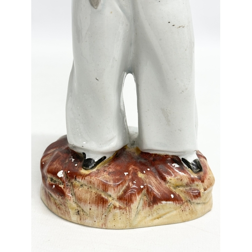 604 - A rare Late 19th Century Staffordshire Pottery Bertie the Prince of Wales figure. 31cm.