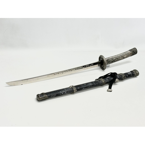 637 - A good quality Japanese Samurai style sword. 72cm