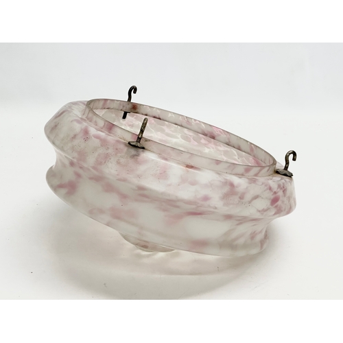 791 - A 1930’s Art Deco glass light shade. 30x16cm