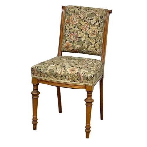 797 - A late 19th century walnut roll back side chair. 10