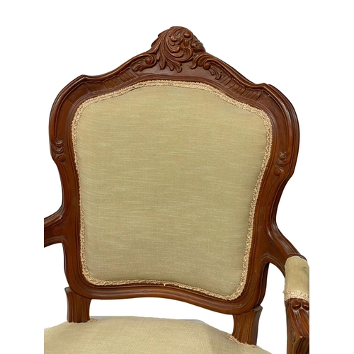 801 - A pair of of 18th century style French armchairs. (1)